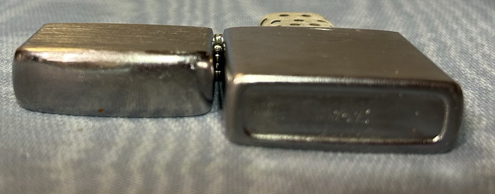 Vintage Brushed Chrome Flip-Top Lighter Japan
