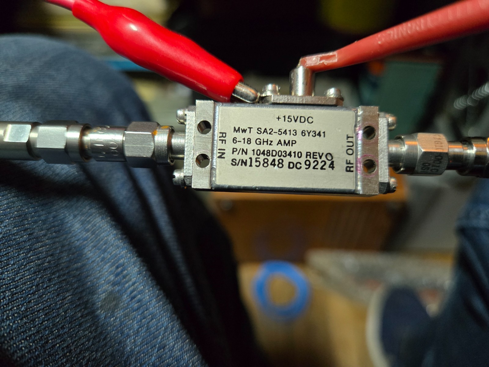 6-18 GHz RF amplifier Microwave Technology  SA2-5413 VNA tested 14 dB, 6-18 GHz