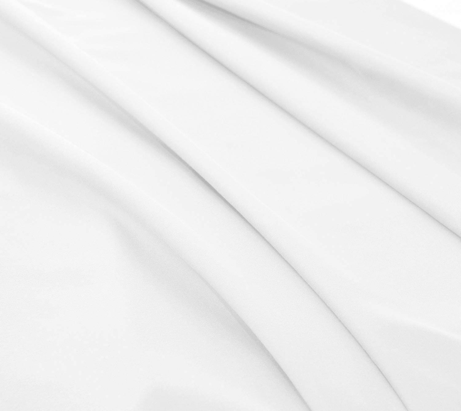 Microfiber RV Sheet Sets, 72x80 Camper King, White Solid, Bed Sheets for Camp...