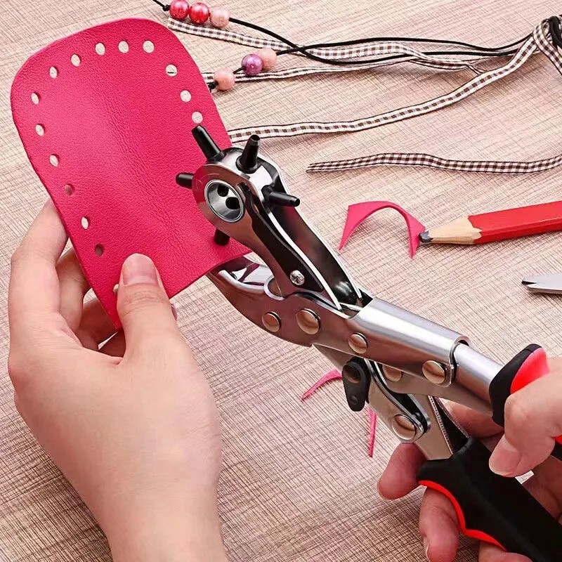 Alloy Hole Punch Tool Kit Leather Belt Watch Strap Craft DIY Punch Machine