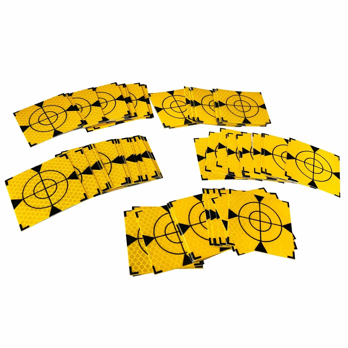 100 PCS REFLECTOR SHEET 60X60MM REFLECTIVE TAPE TARGET (YELLOW )