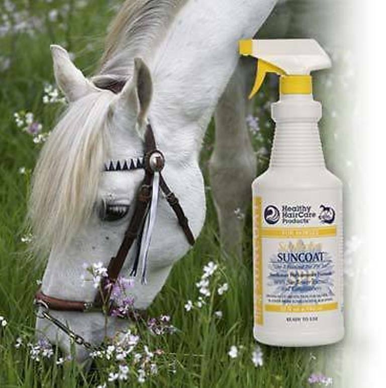 HEALTHY HAIRCARE Sunflower Suncoat SPF Sunscreen Maintains Color 32 oz Equine