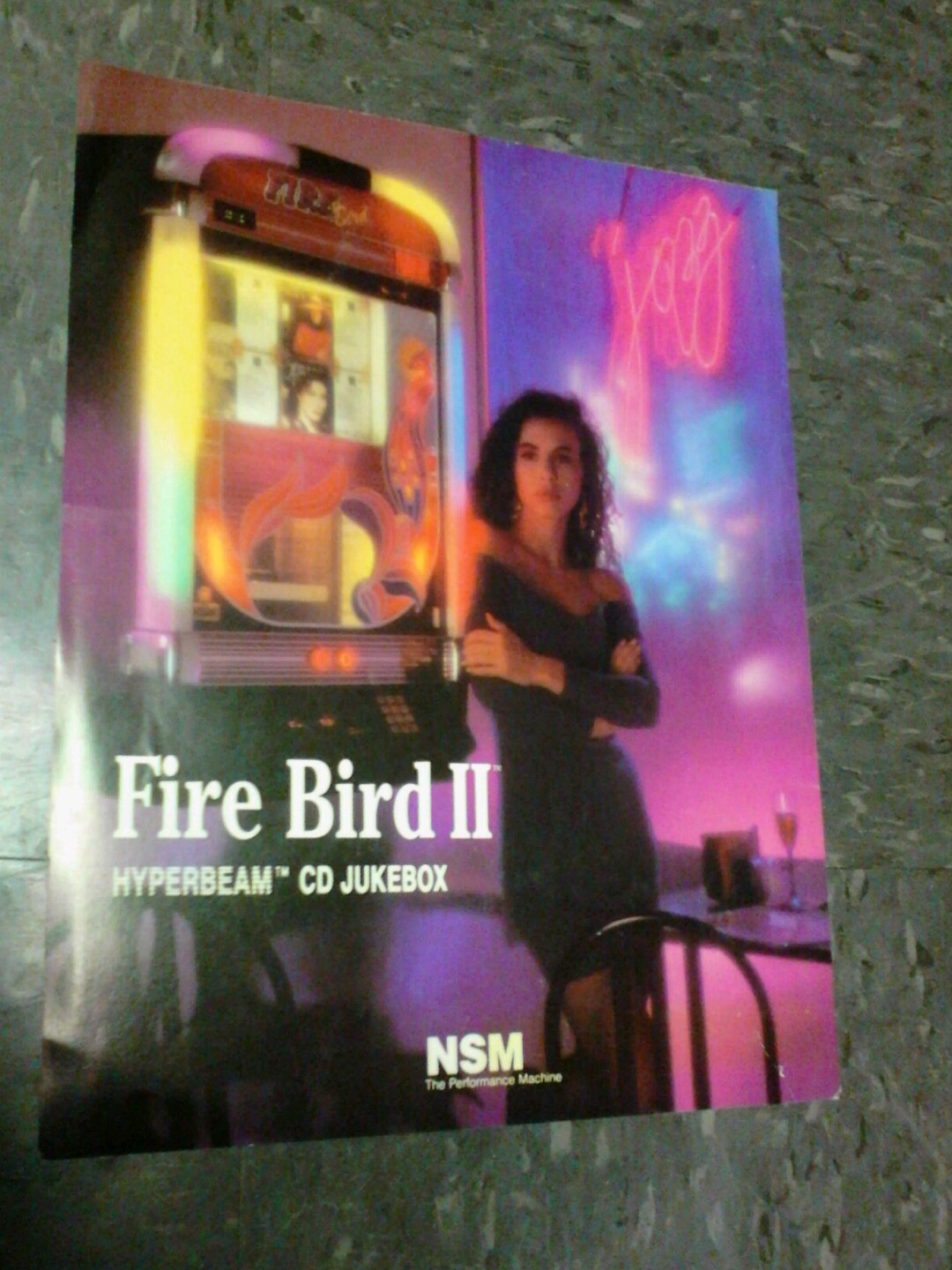 NSM FIREBIRD 2 HYPERBEAM CD JUXEBOX flyer- good original