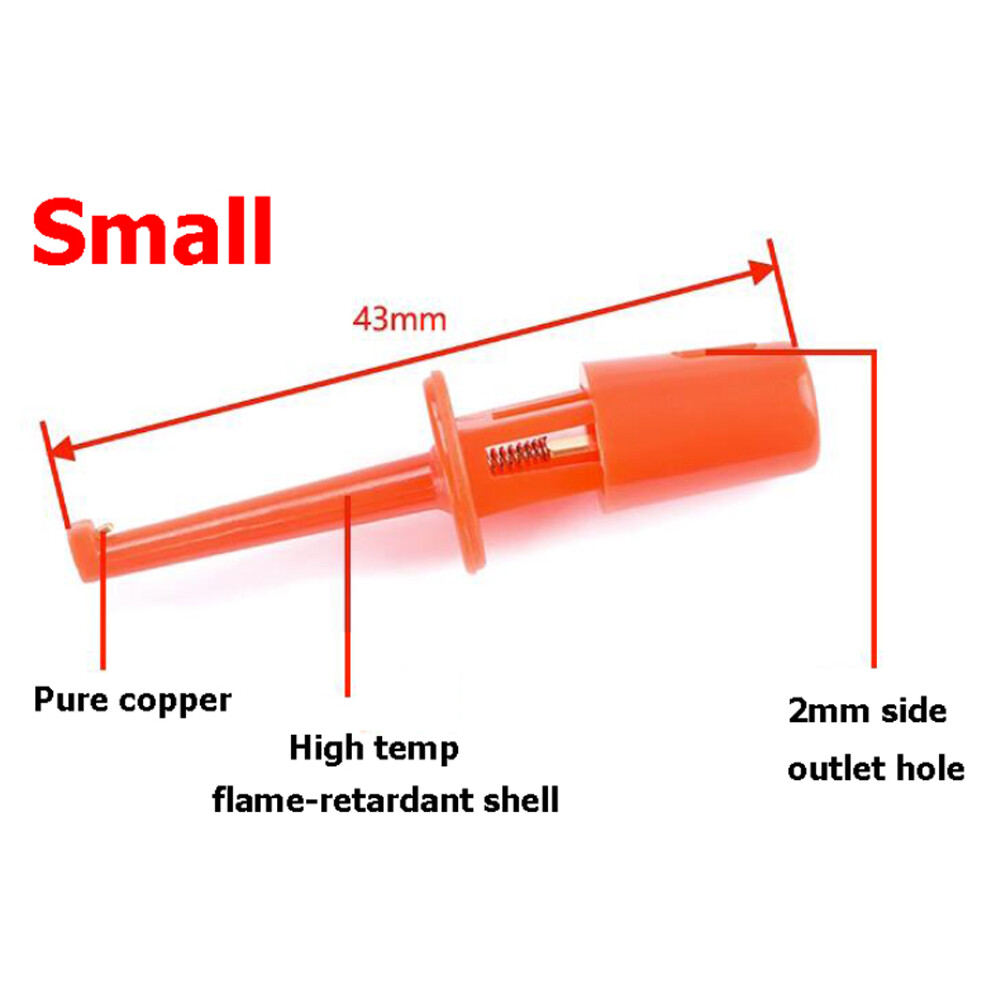 Lot Hook Clip Mini Grabber Test Probe Lead Wire Kit For Multimeter Test Probe