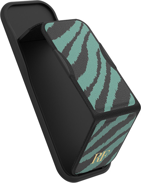 Clckr Richmond & Finch Stand & Grip Green/Black Clckr Emerald Zebra Phone Grip