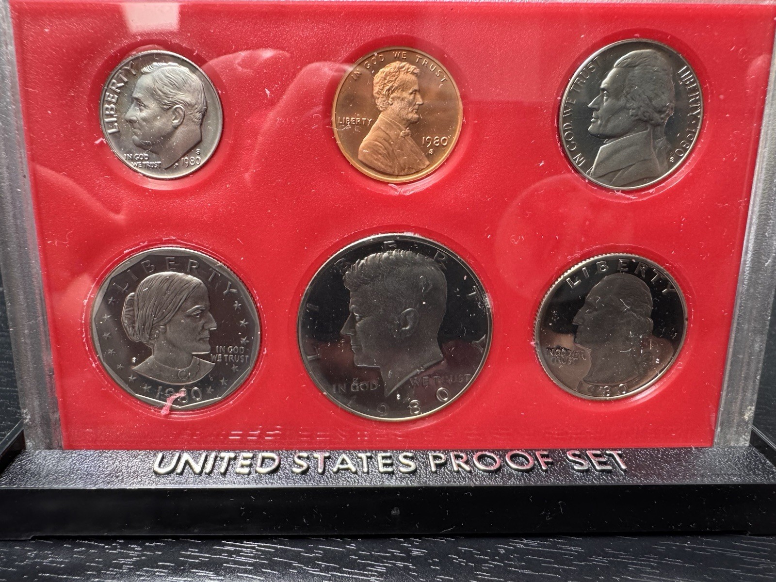 United States 1980 Proof Set San Francisco Mint, Multiple Denominations