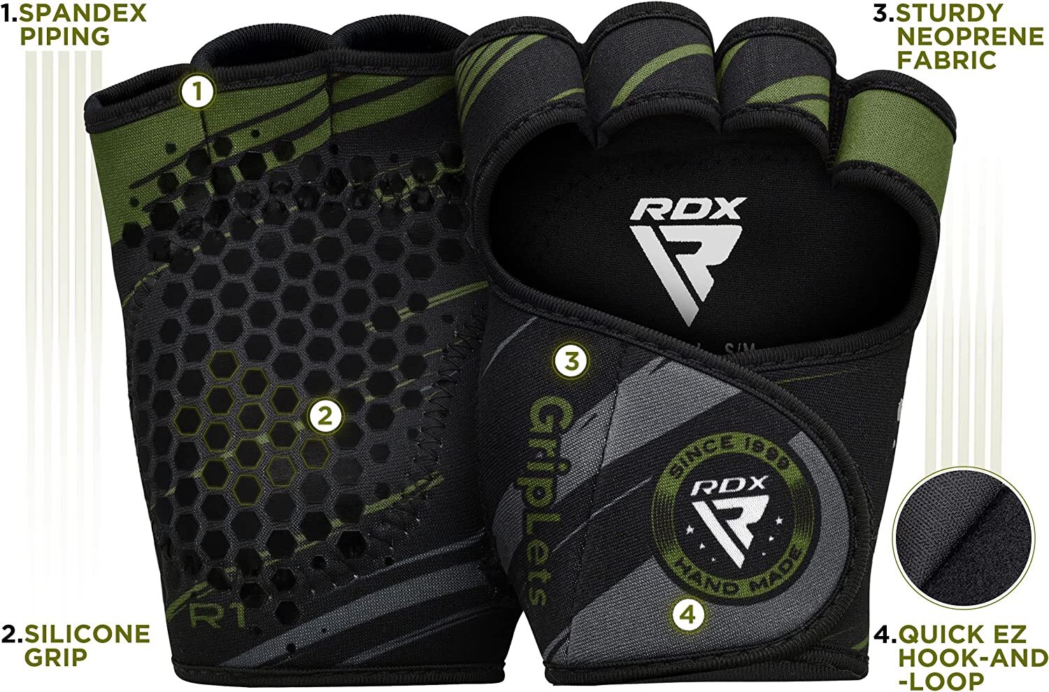 Weight Lifting Gloves by RDX, Gym, Workout Gloves for Men, Fitness Training