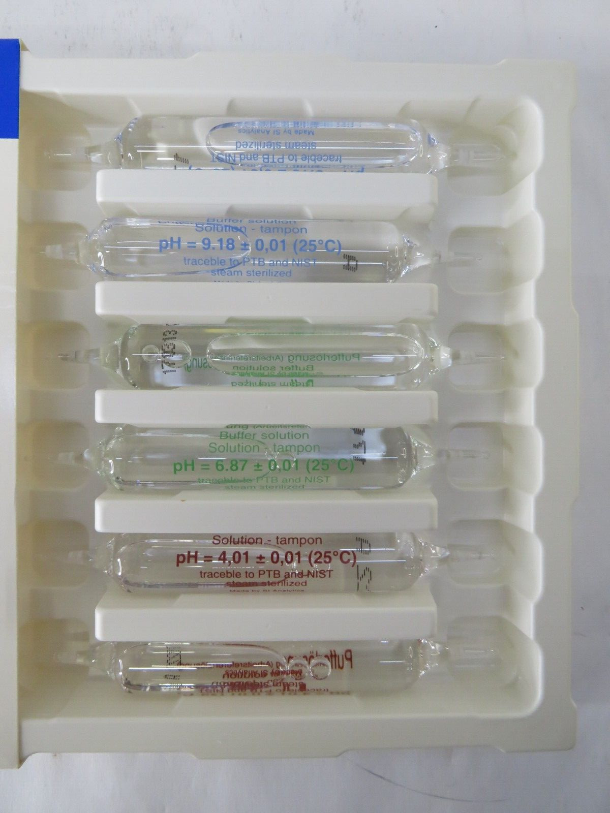 SI Analytics Reference Buffer Solutions In Glass Ampoules (6 Ampoules) L 4789