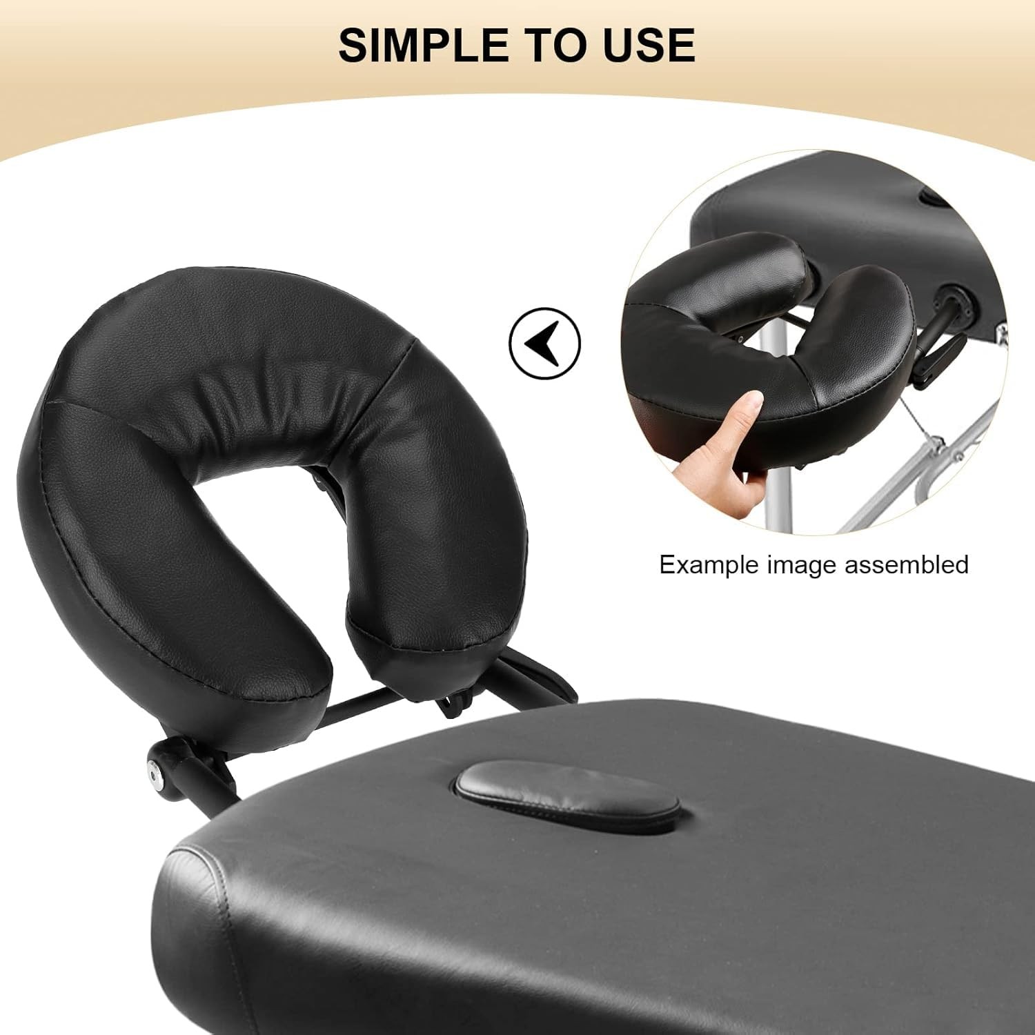 Adjustable Massage Table Face Cradle with Pillow Cushion Massage Table Bed Ch...