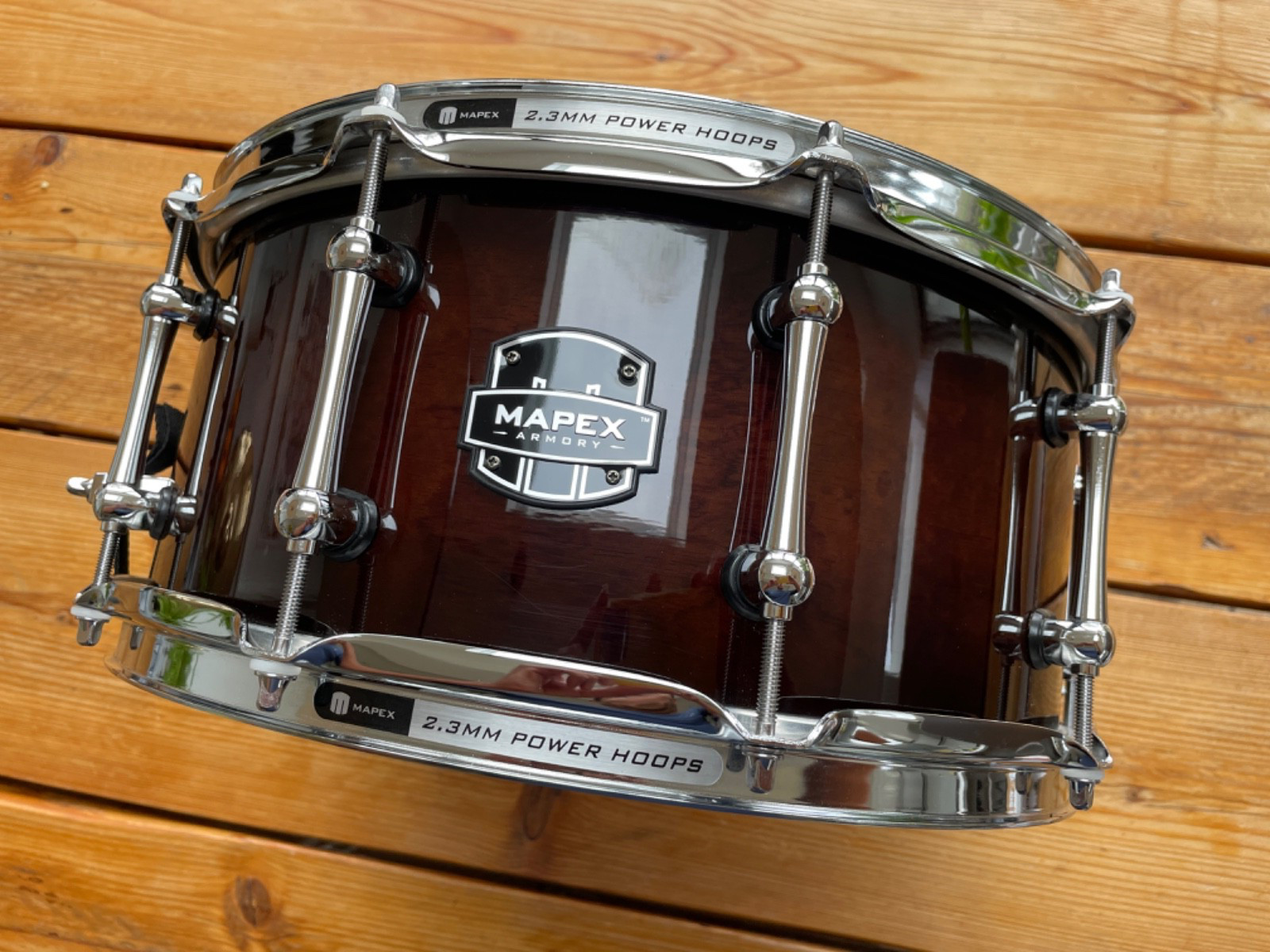 Mapex Armory Exterminator Snare Drum 14" x 6.5" Walnut / Birch Shell - Stunning!