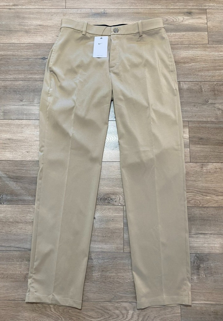 Nike Flex Dri-FIT Standard Fit Golf Pants Tan 36x32 Moisture Wicking AJ5489-247