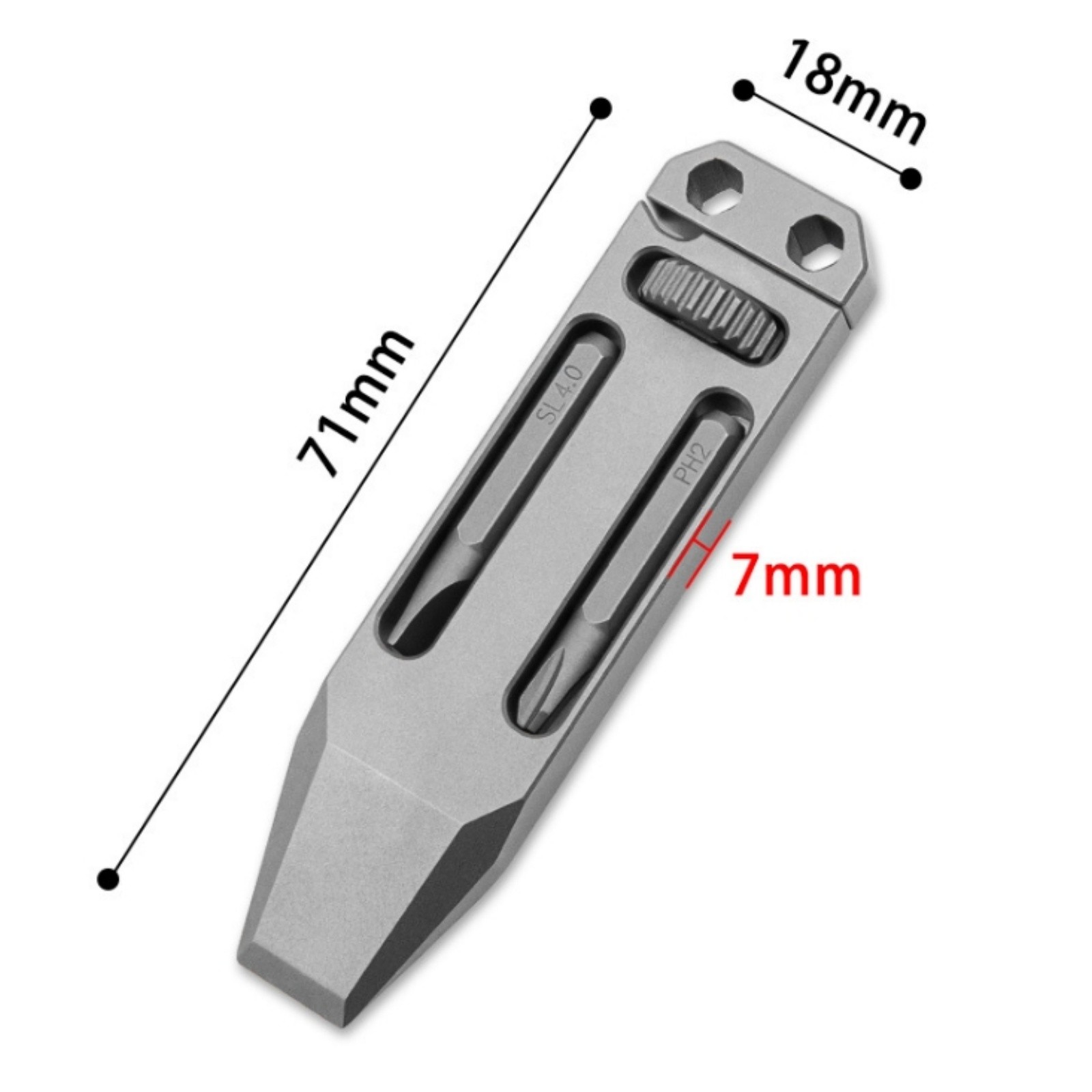 Titanium Alloy Mini Multi Tool Screwdriver Adjustable Wrench Keychain EDC