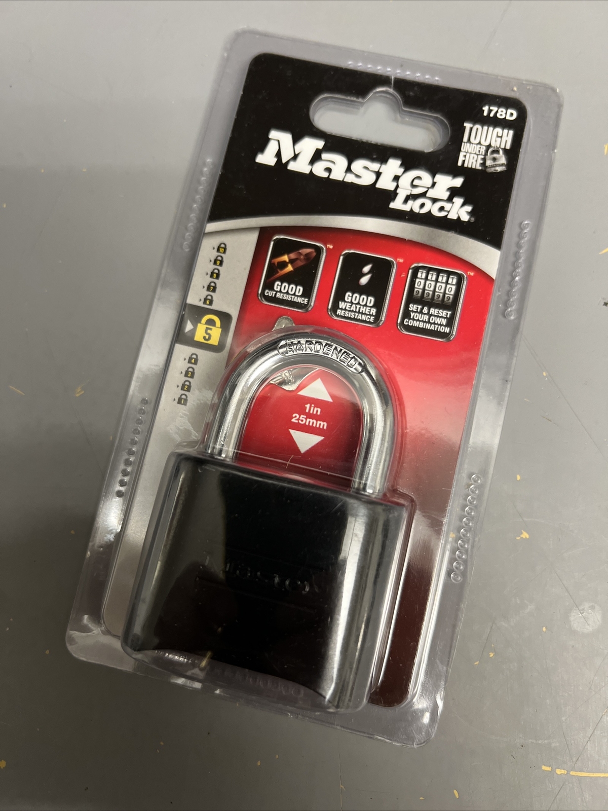 Heavy Duty Padlock Master Lock Set Your Own Combination In/Outdoor Padlock Black