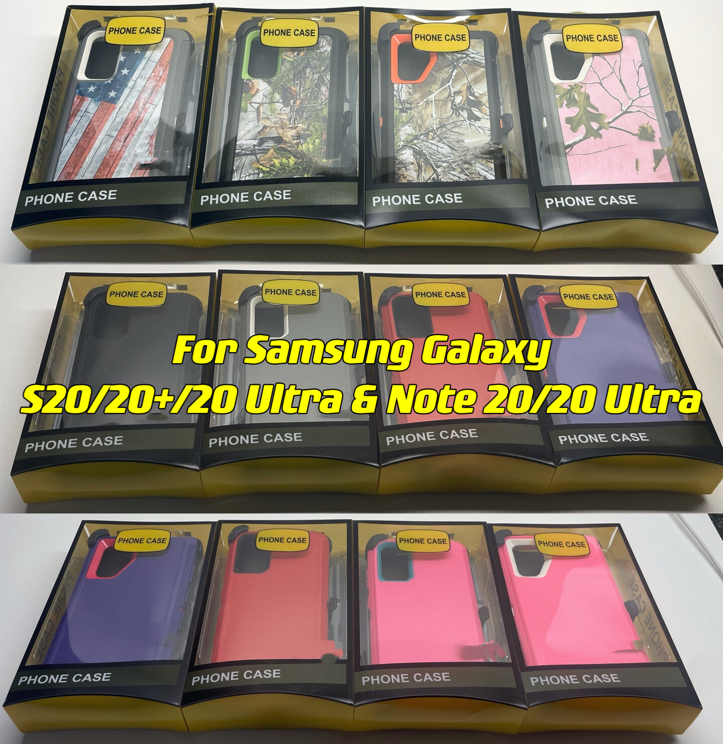 For Samsung Galaxy S20+ N20 Ultra Case Shockproof Series Fits Defender Belt Clip