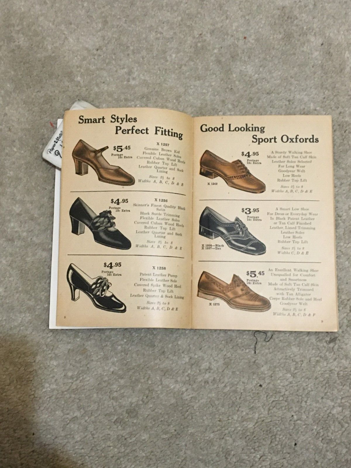 Vntg 1927 Anderson Shoe Co Men Women Shoes & Socks 52 Page Color Catalog Fashion