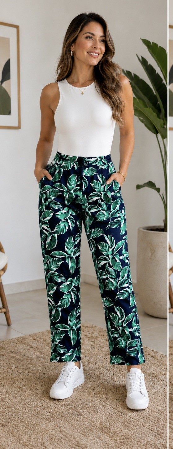 Tommy Bahama Womens Sz STropical Floral Wide Leg.