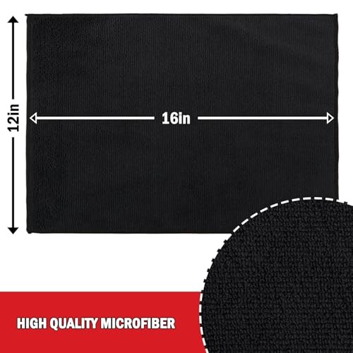 Microfiber Cleaning Cloth Pack, Microfiber Towels 12inx16in 12 Multi-colored