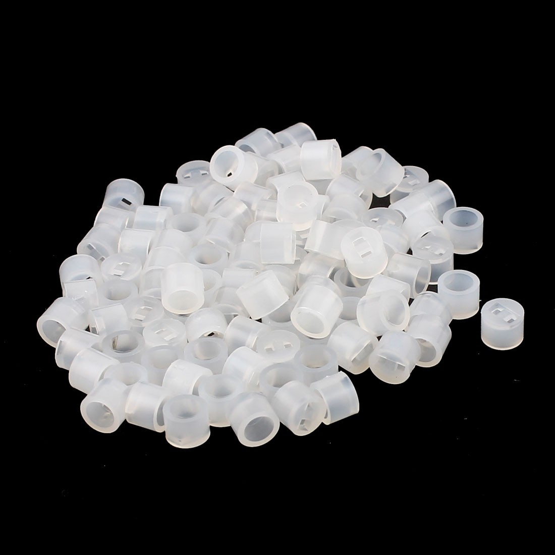 100 Pcs Nylon Cylinder LED Spacer Holder Support 3mm x 3mm Clear