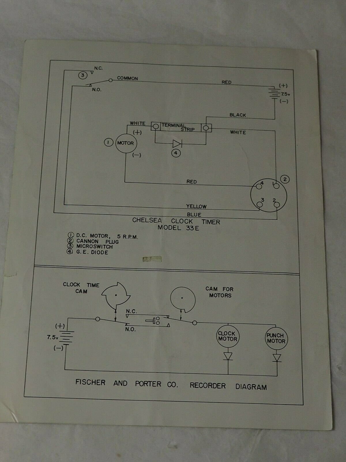 CHELSEA Model 33E Electro Mechanical TImer Operation Booklet circa 1940