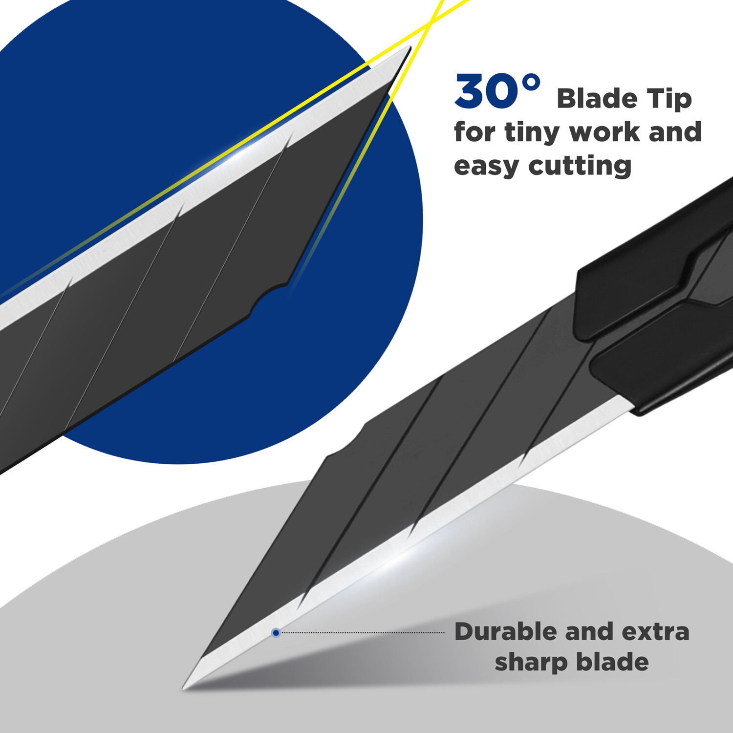 WORKPRO 5PCS Utility Knife Retractable Snap-off Blade Heavy Duty Box Cutter Set