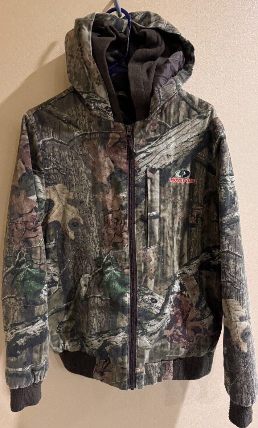 Mossy Oak Break Up Infinity Camo Lined Insulated Jacket XL YOUTH Zip Up Hoodie