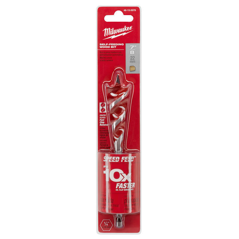 Milwaukee SPEED FEED 7/8 in. X 6-1/2 in. L Steel Self-Feeding Wood Bit
