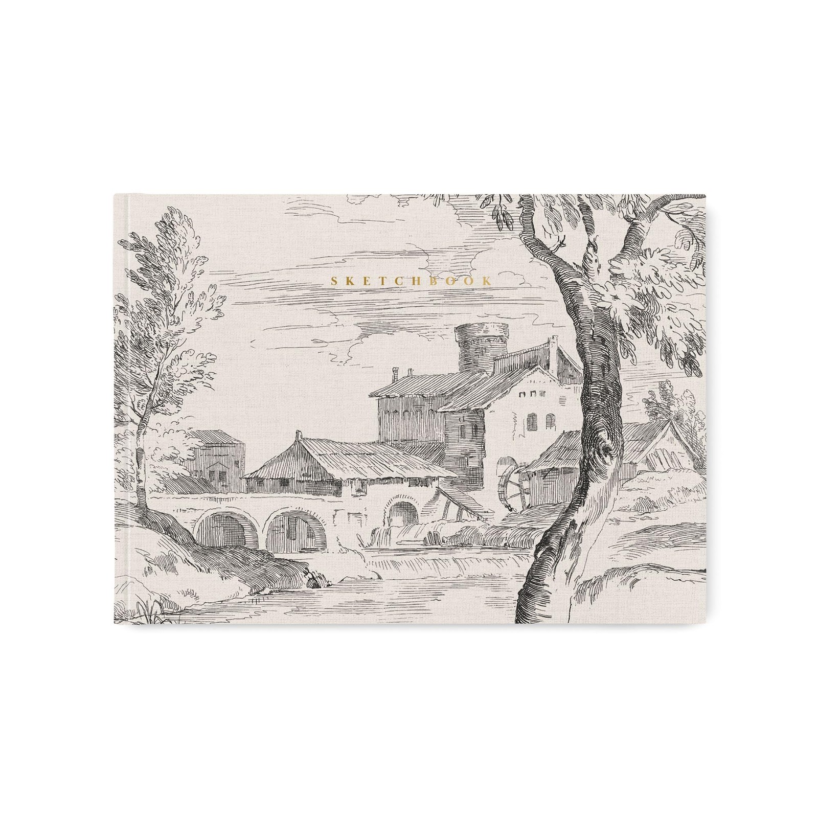 Studio Book Cloth Wrapped Semi-flexible Cover Designer Sketchbook, "LANDSCAPE...