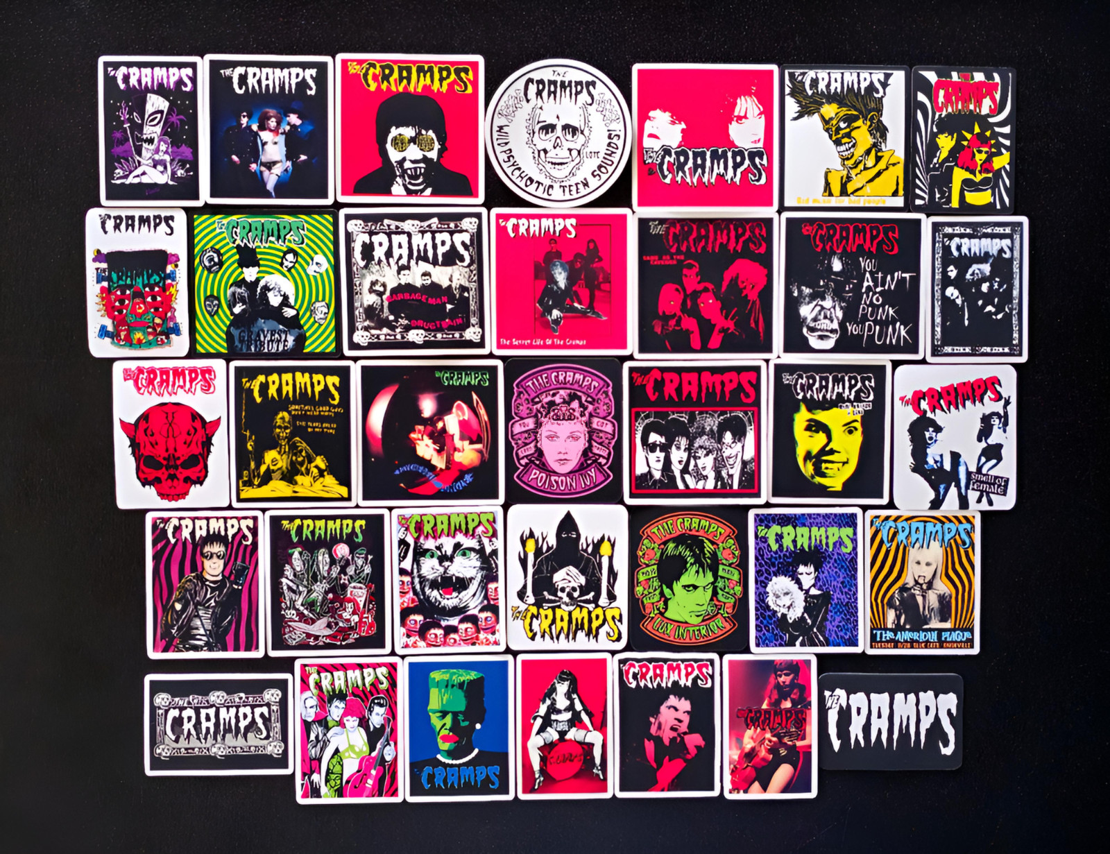 The Cramps Inspired Stickers Goth Punk Rock Psychobilly Music Vinyl Decals Lux