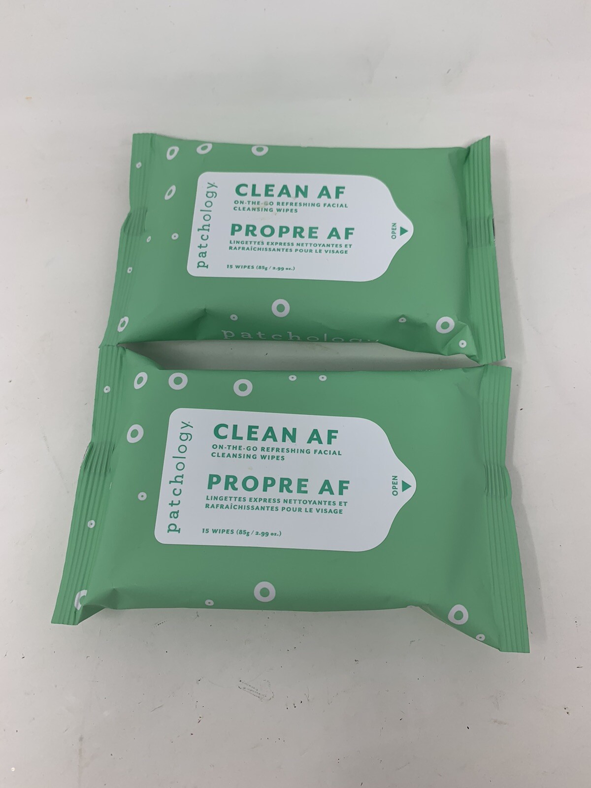(x2)-Clean AF On-The-Go Refreshing Cleansing Face Towelette Wipes 15 Count Each
