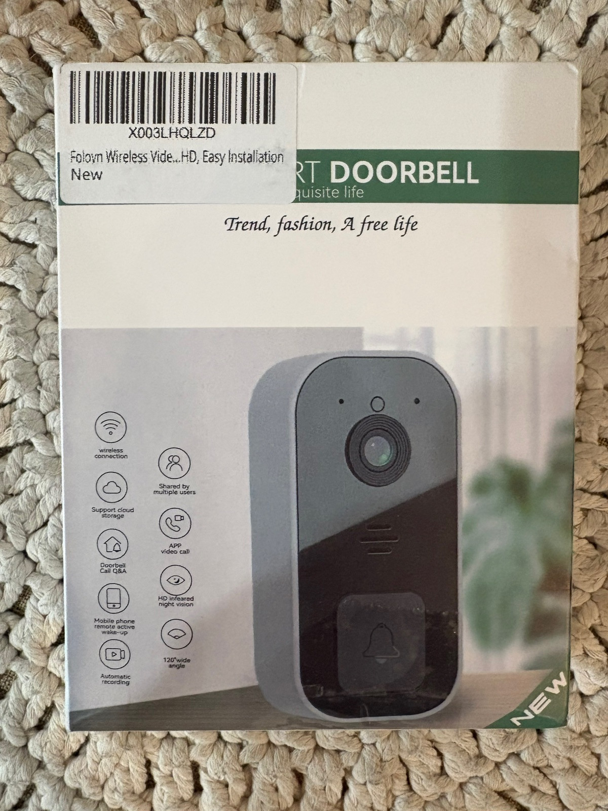 Wireless Video Doorbell Camera, Newest in 2022, Human Detection Night Vision New