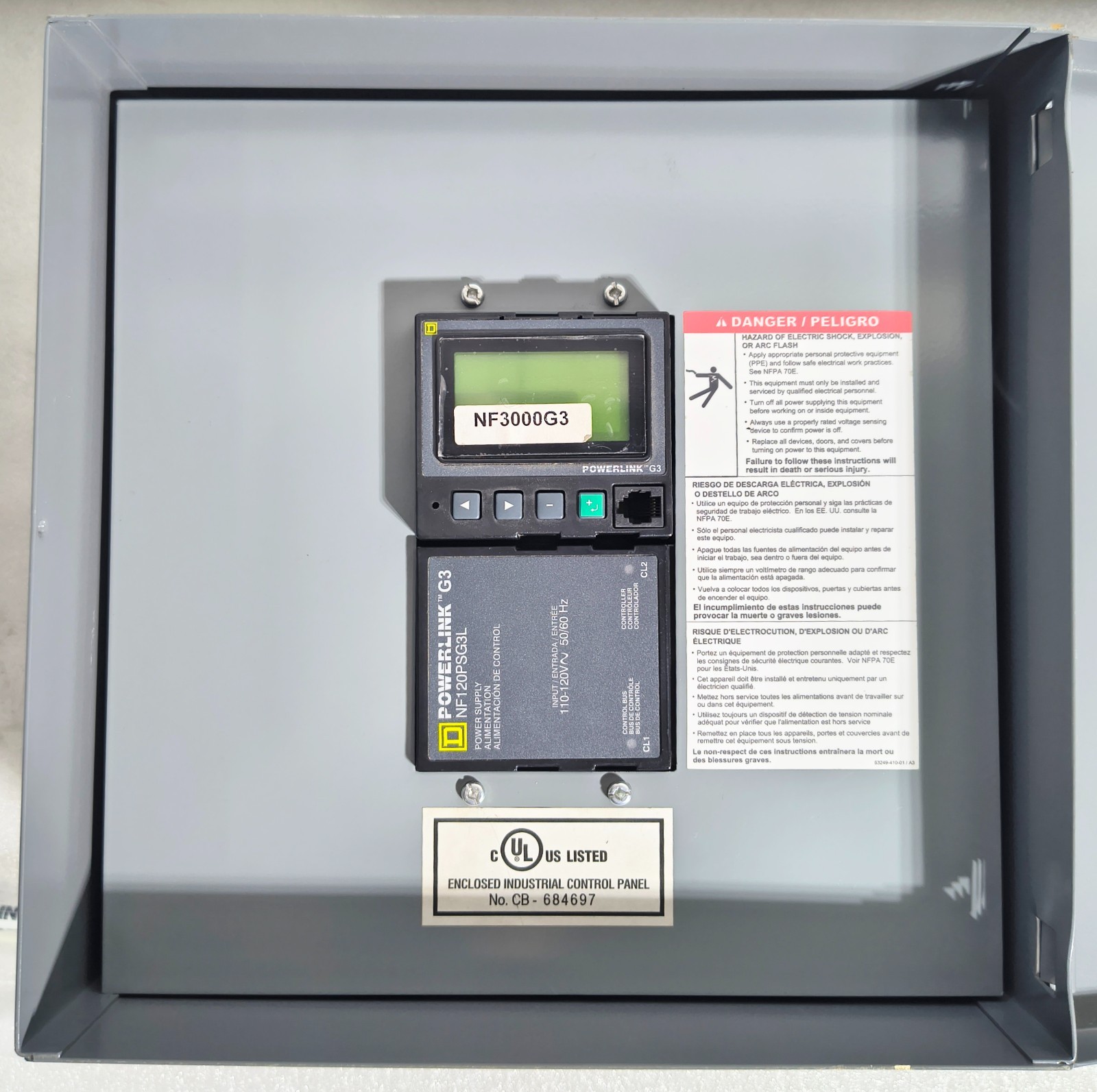 SQUARE D POWERLINK G3 NF3000G3 REMOTE MOUNT CONTROLLER 2000G3 120V