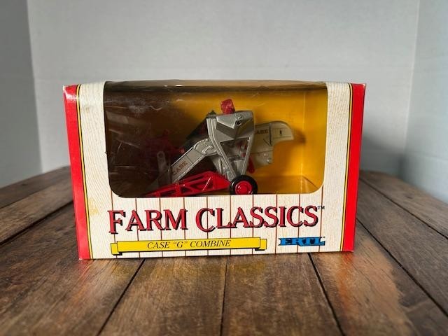 VINTAGE 1991 "FARM CLASSICS" ERTL CASE G COMBINE DIECAST TRACTOR TOY 1:43 ~ NIB