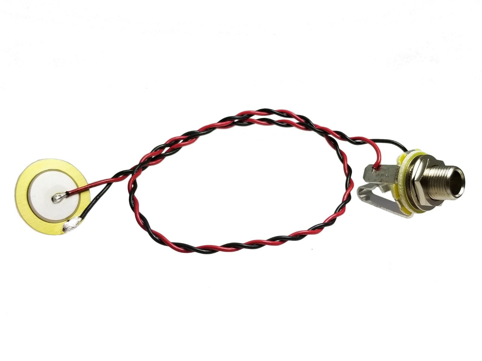 Cigar Box Guitar Parts: Pre-Wired Piezo & Jack Harness - No Soldering!