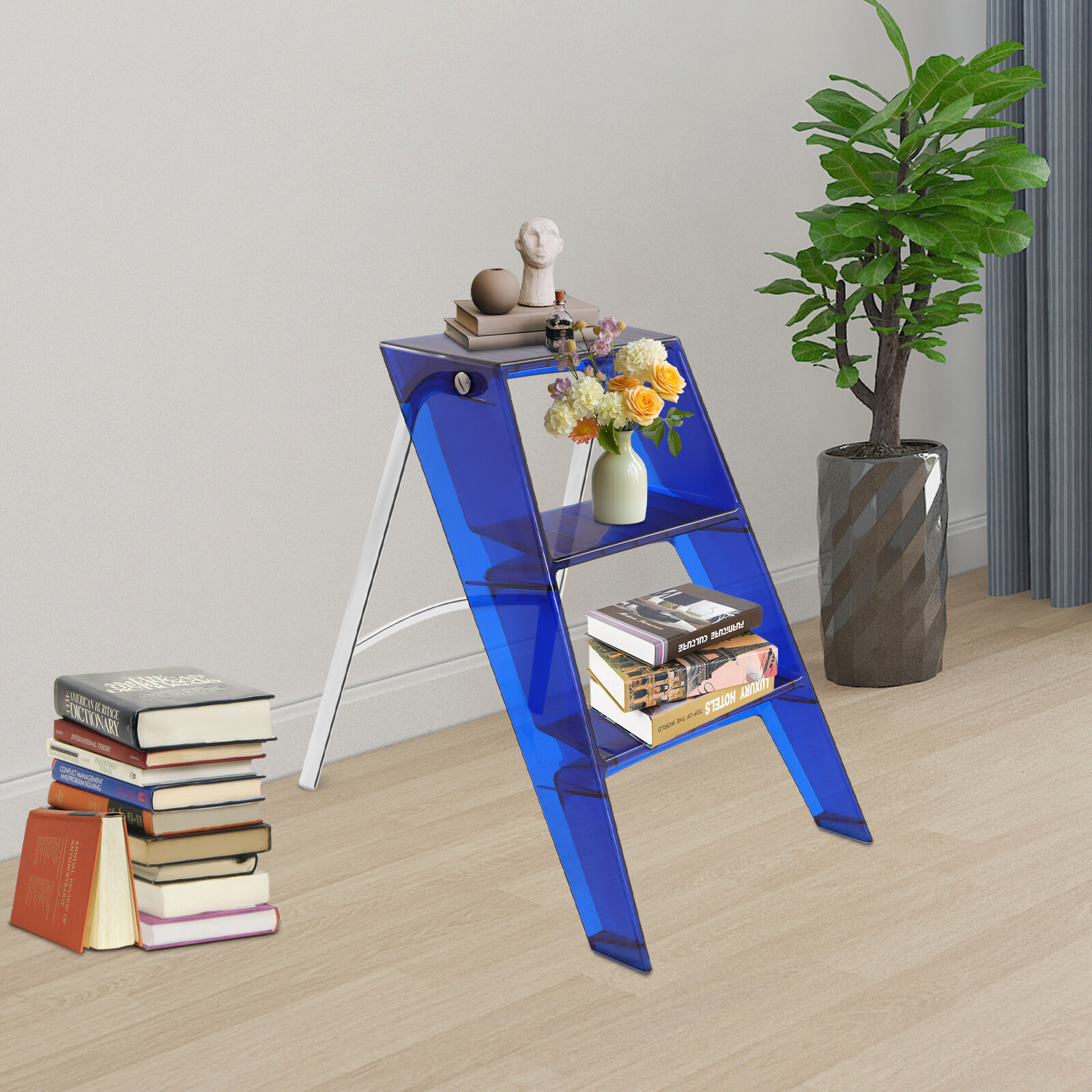 Modern Folding Step Stool for Adults 3 Step Ladder Folding Step Stool 44*52*63cm