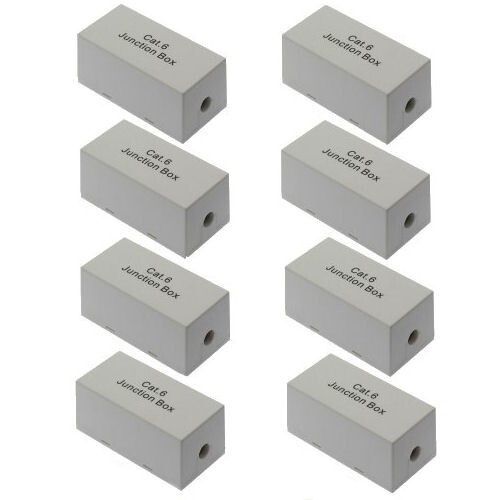 8 PCS CAT6 Junction Box Surface 110 & Punch Down LAN Ethernet Network Extender