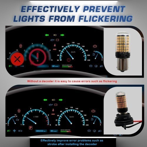 2pcs 1156 BA15S Canbus Decoder Turn Signal Light Lamp Anti Flicker Harness Load
