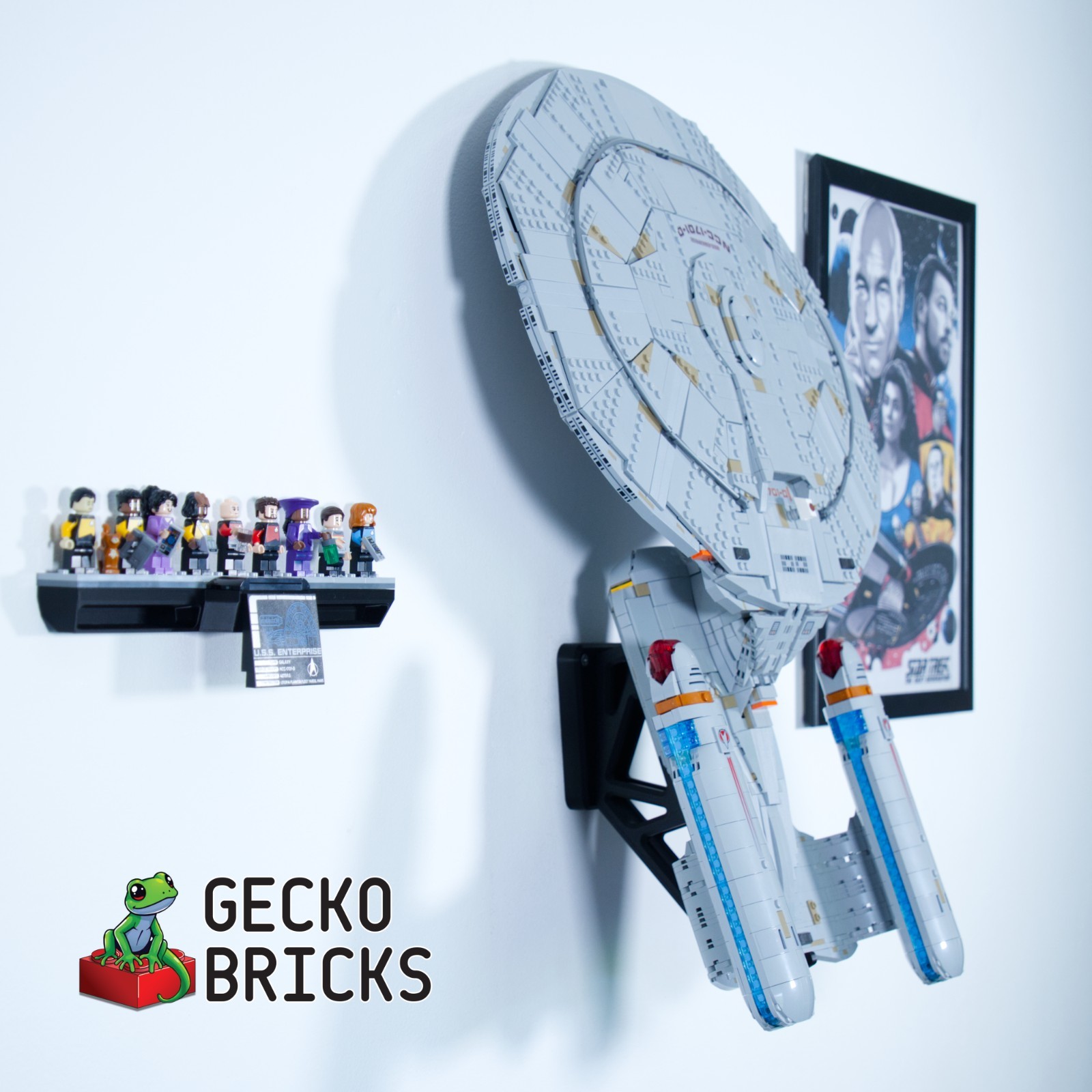 Wall Mount Display  for LEGO Star Trek: U.S.S. Enterprise NCC-1701-D Set 10356