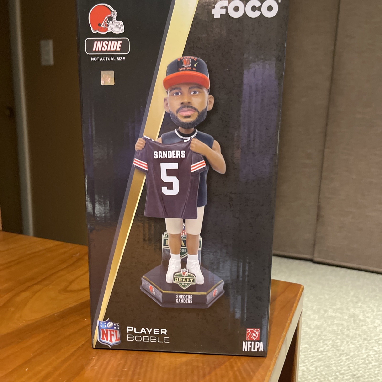 Shedeur Sanders Cleveland Browns 2025 Draft Day Bobblehead  NIB
