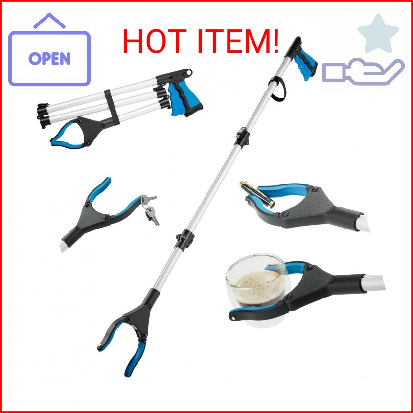 Jmlxiaoya Upgraded 43 Inch Grabber Reacher Tool, Grabbers for Seniors, Extra Lon