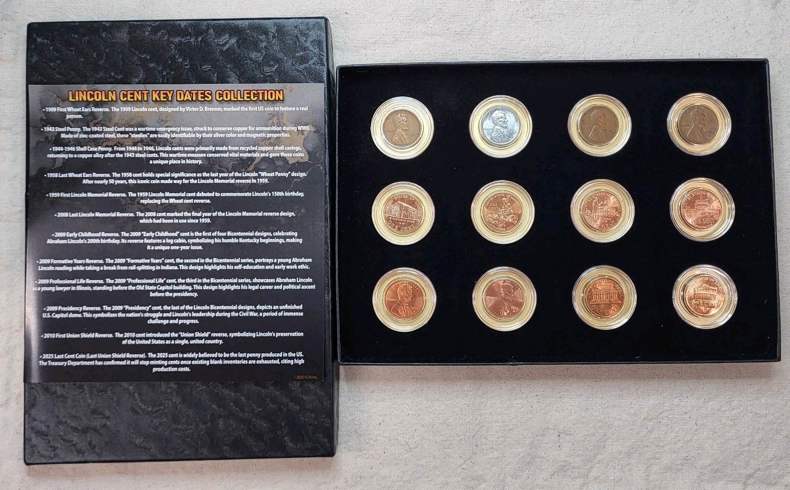 Lincoln Cent Key Dates Collection 1909-2025 US Penny 12 Coin Set