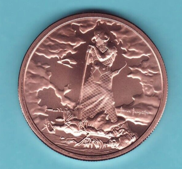 2  oz.  "DEATH DEALER V3"   design    Copper Round Coin   FRANK FRAZETTA