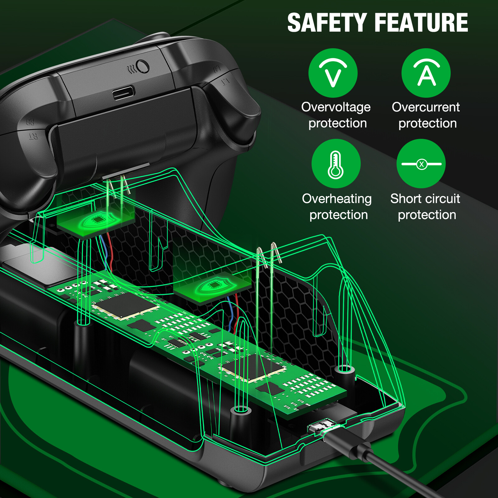 Rechargeable Battery Pack Charging Dock For Xbox One Elite/Series X S Controller
