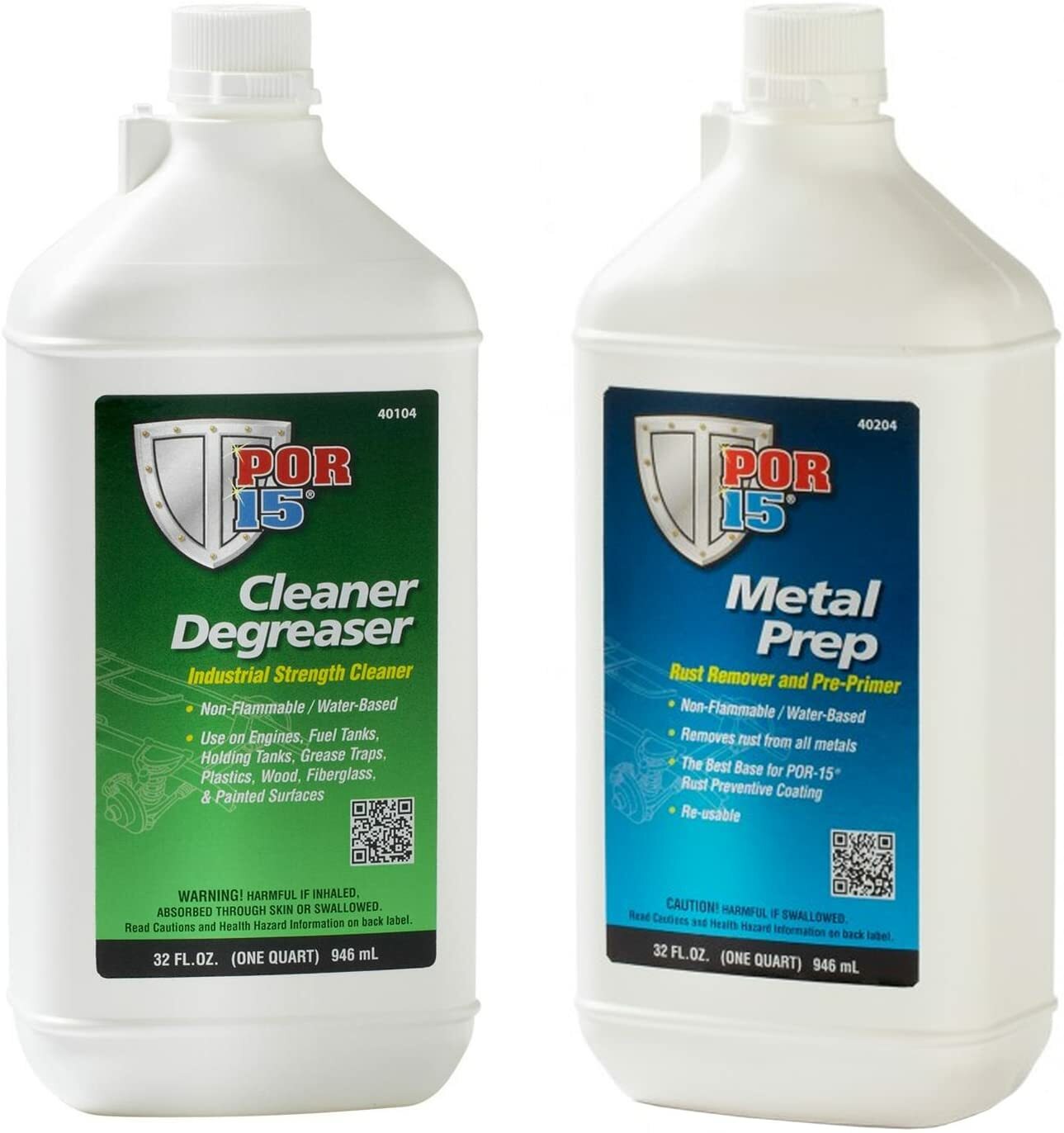 POR-15 Quart Cleaning Kit with Marine Clean Degreaser & Metal Ready Surface Prep