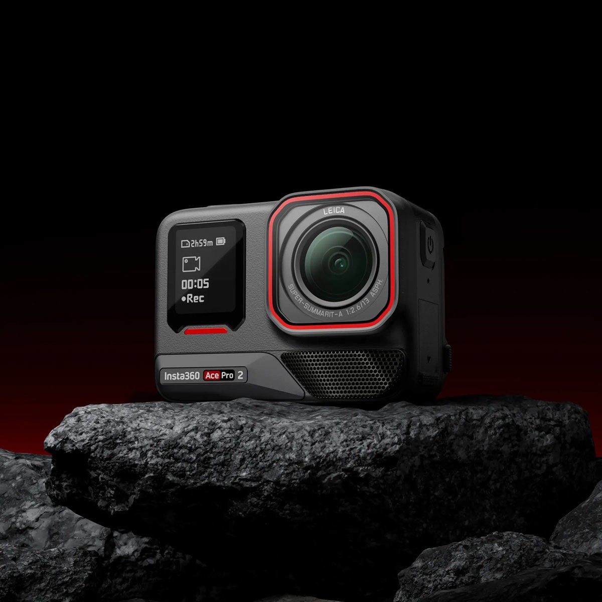Insta360 Lens Guard for Ace Pro 2 Action Camera, Black/Red