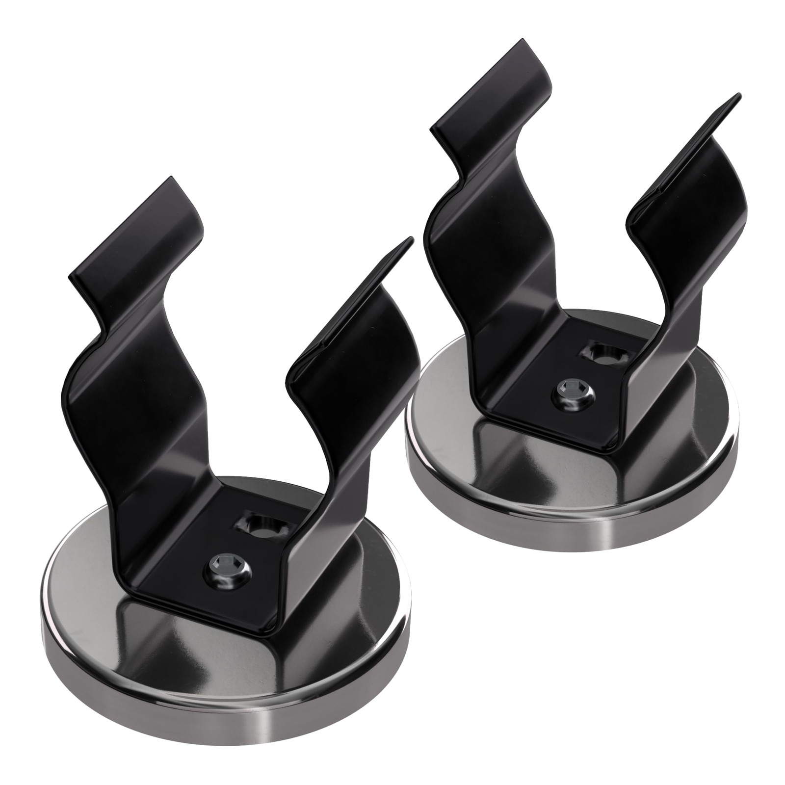 Ceramic Round Base Magnet with Black Spring Clamp Pack - Heavy-Duty Strong