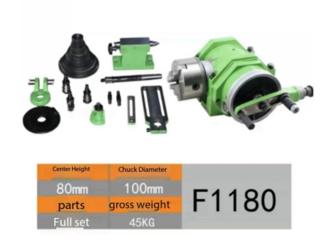 Hand-Cranked Quick-Change Vertical/Horizontal Indexing Head for Milling Machines