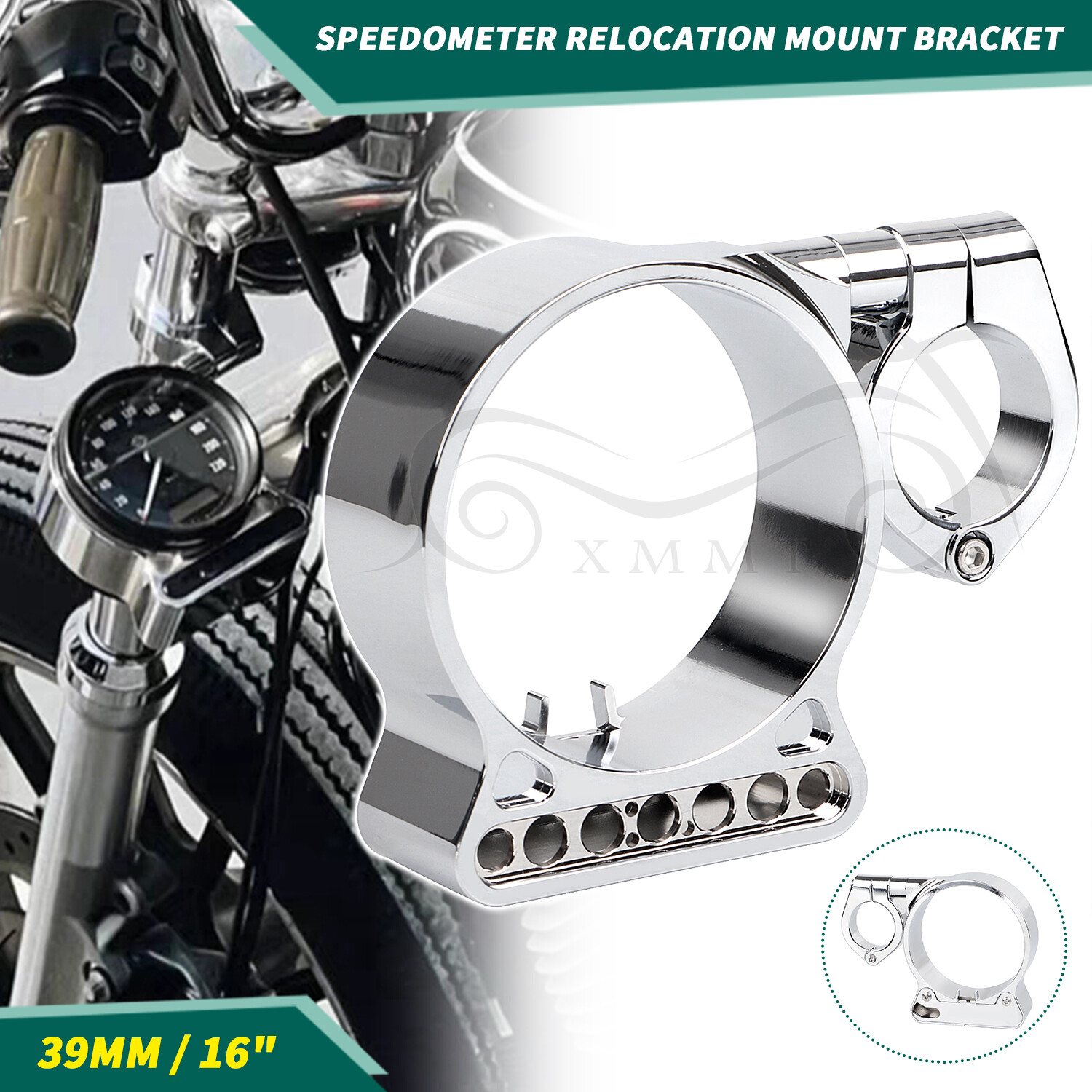 39mm Side Speedo Relocation Bracket For Harley Sportster Deluxe Hugger XLH883
