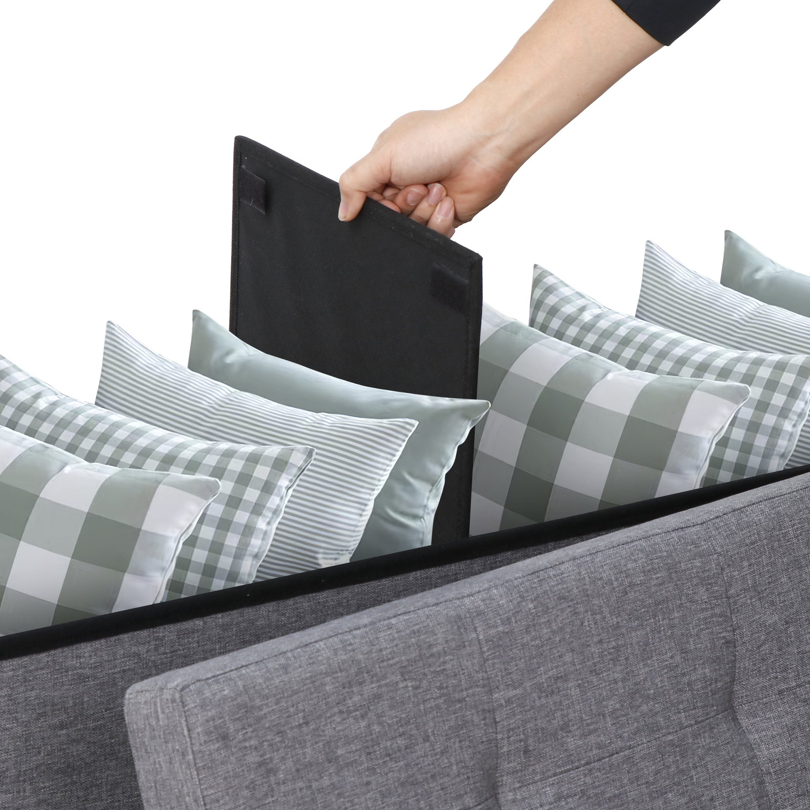 Folding Ottoman Storage Foot Stool Foot Rest 660 LBs Load-bearing Living Room