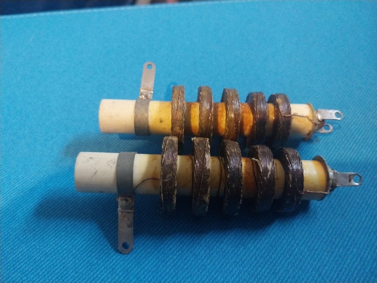 (Set Of 2) Ceramic RF Choke Coil / Old Vintage Ham Radio Tube  (NOS) Estate Pth