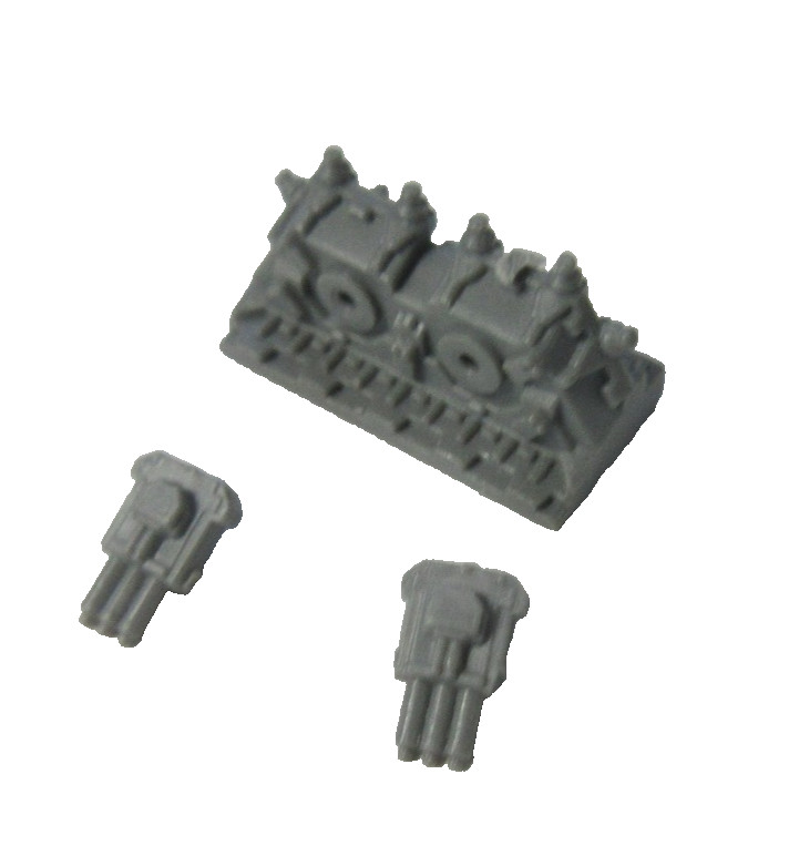 Plastic Bits Battlefleet Battleship Lance Batteries with Turrets